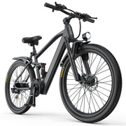 Black electric bicycle on a white background