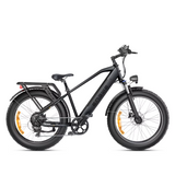 Black electric bike on a white background