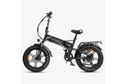 Black electric bike with brand logo on a white background
