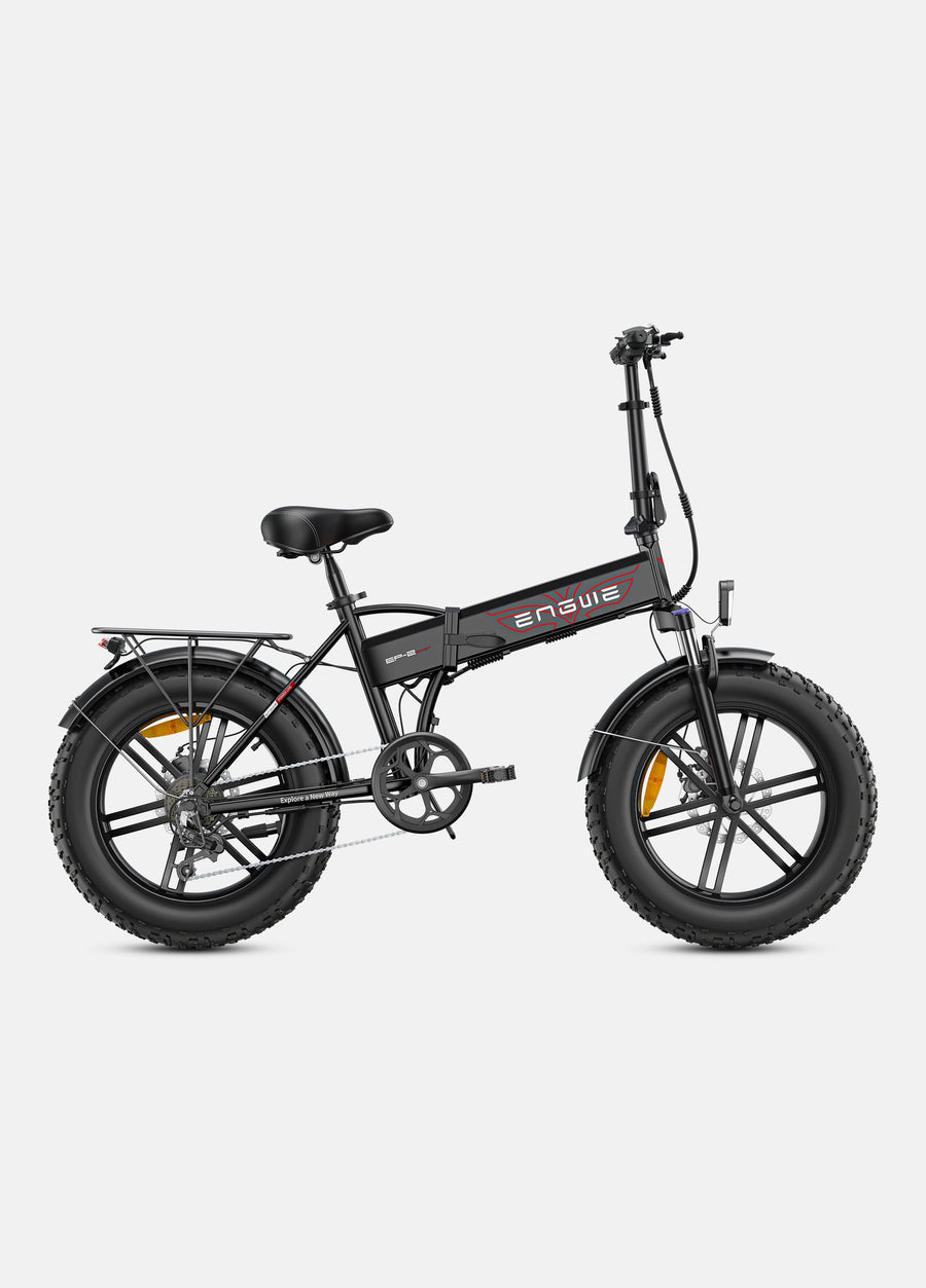 Black electric bike with 'ENVEIS' branding on a white background