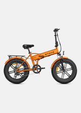 Orange electric bike with 'ENWIE' branding on a white background