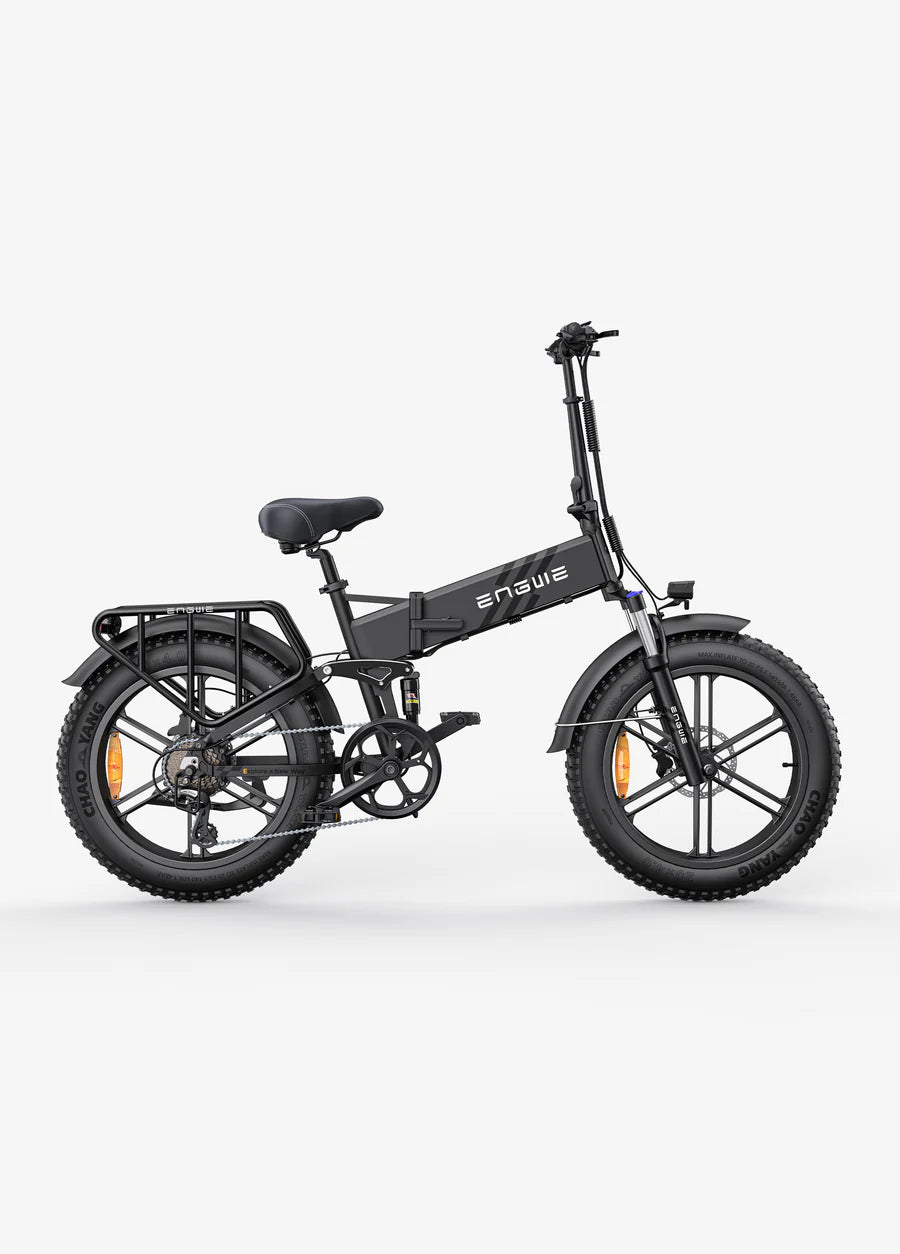 Black electric bike on a white background