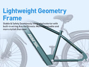 Bicycle frame with Agirsik branding on a light blue background