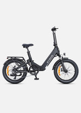 Black electric bike on a white background