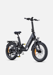 Black electric bike on a white background