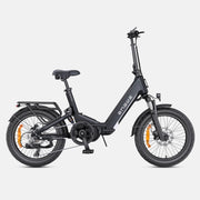 Black electric bike with 'Engwe' branding on a white background