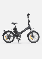 Black electric bike on a white background