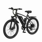 Black electric bike with 'UNIKE' branding on a white background
