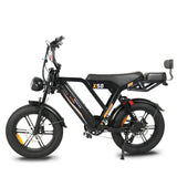 Black electric bike with 'X50' branding on a white background